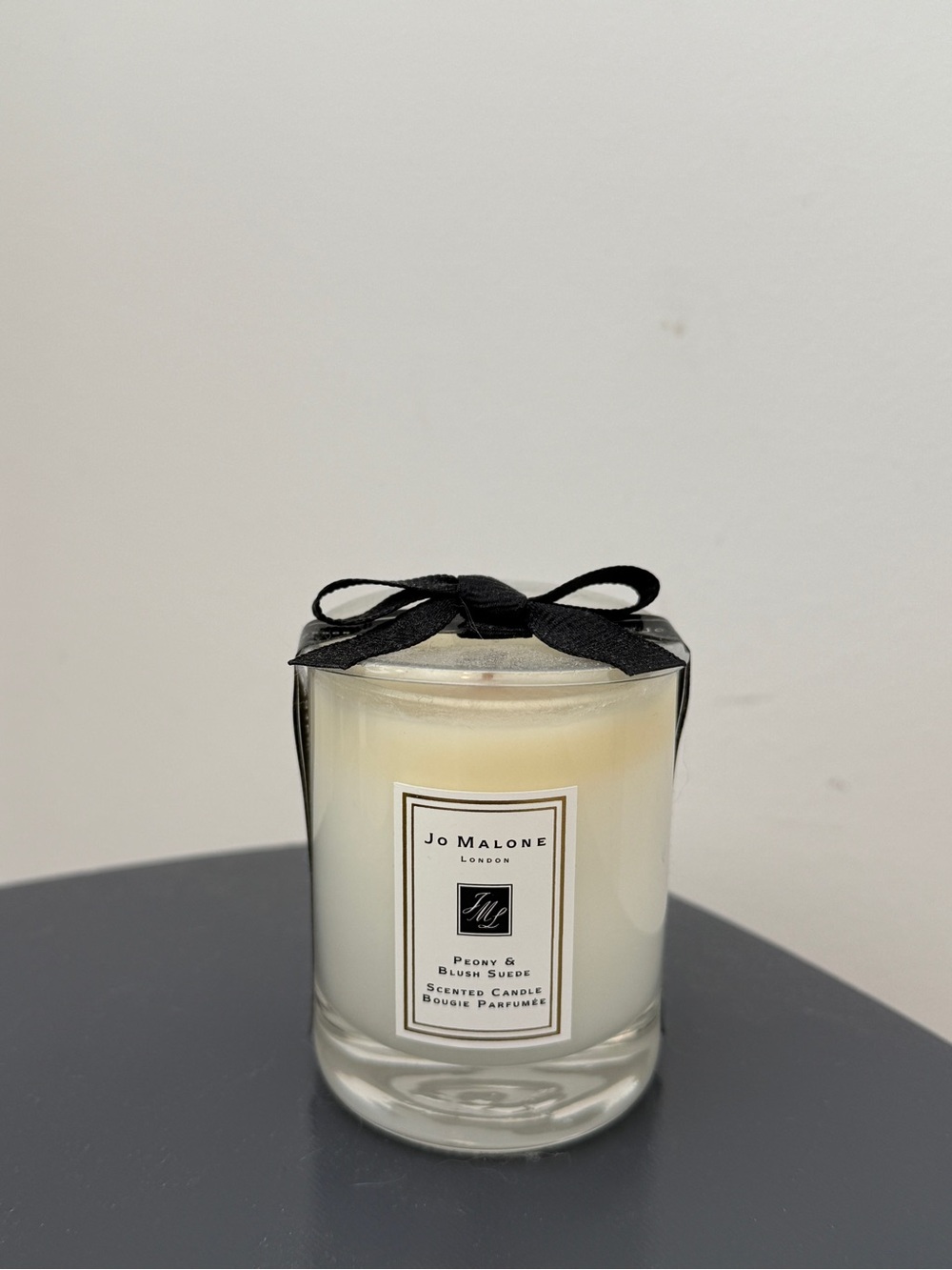 (Unused)Jo Malone White/Cream Scented Candle with Black Bow small